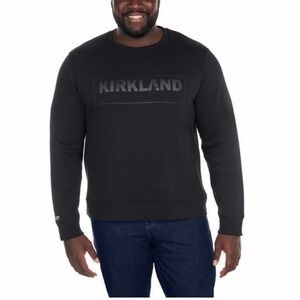 NWT Kirkland Signature Logo Crewneck Sweatshirt BLACK - size M